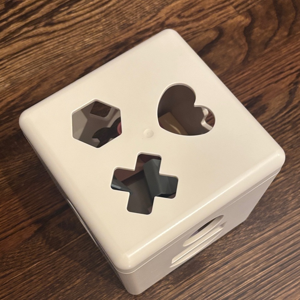 White Shape Sorting Cube for Kids